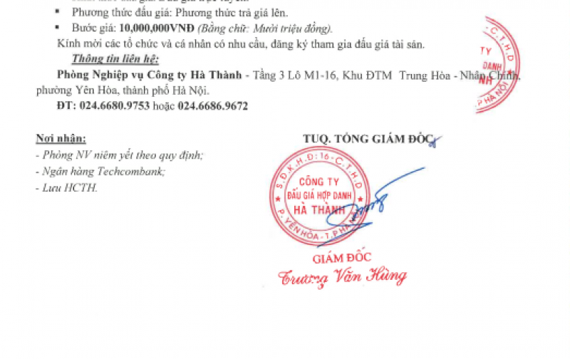 CÔNG TY ĐGHD HÀ THÀNH TB BĐG TSBĐ CỦA TCB - ĐẤT An Thới, TP.Phú Quốc, Kiên Giang